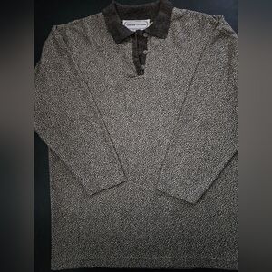 Vintage - Adrienne Vittadini Cotton Brown Polo Shirt - Size L - Hong Kong